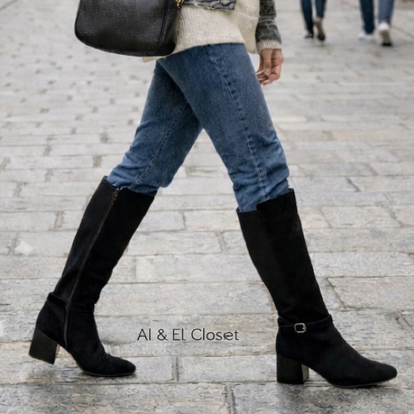 Blondo Shoes - Blondo Twyla Black Waterproof Knee Boots 8.5M Chunky Heel Weatherproof NWB